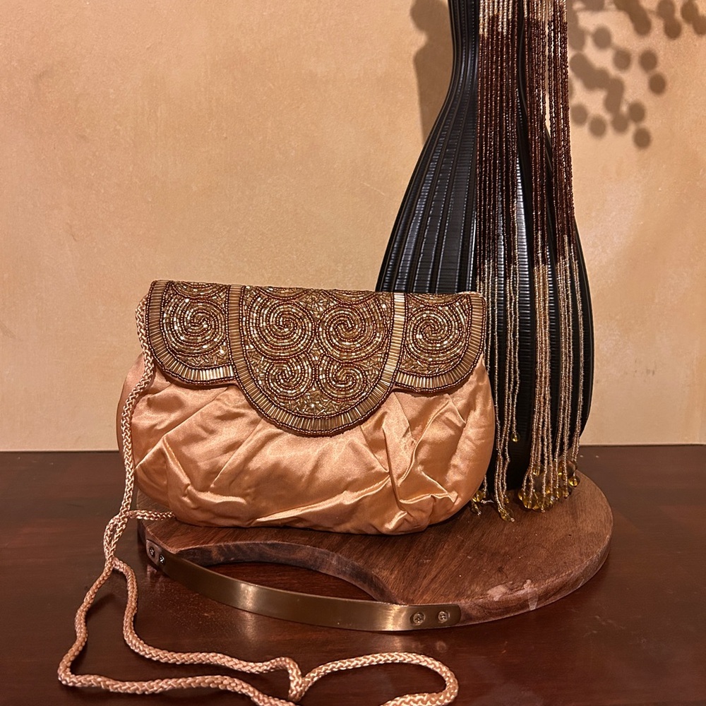 Preston & York Gold Beaded Clutch